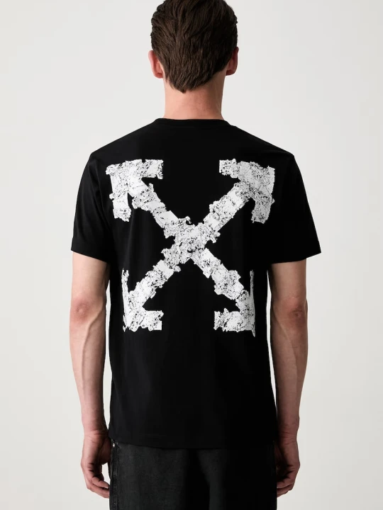 Zdjęcie produktu Off-White Heraldic Treshold Arrows T-shirt bawełniany męski Off White