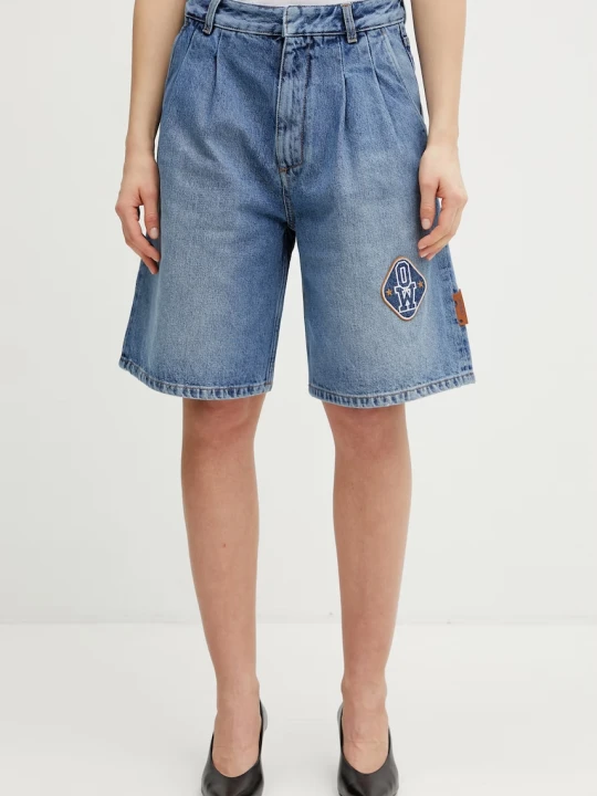 Zdjęcie produktu Off-White Royal Patch Denim bermudy jeansowe damskie Off White