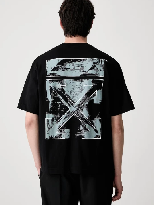 Zdjęcie produktu Off-White Rubbed Paint Arrows T-shirt bawełniany męski Off White