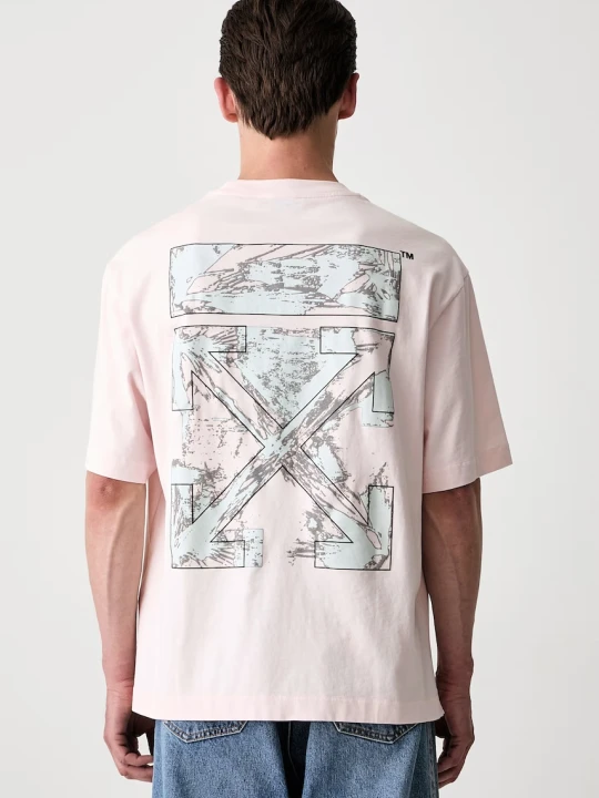 Zdjęcie produktu Off-White Rubbed Paint Arrows T-shirt bawełniany męski Off White