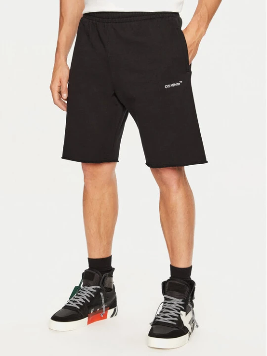 Zdjęcie produktu Off-White Szorty sportowe OMCI006S22FLE0151001 Czarny Regular Fit Off White
