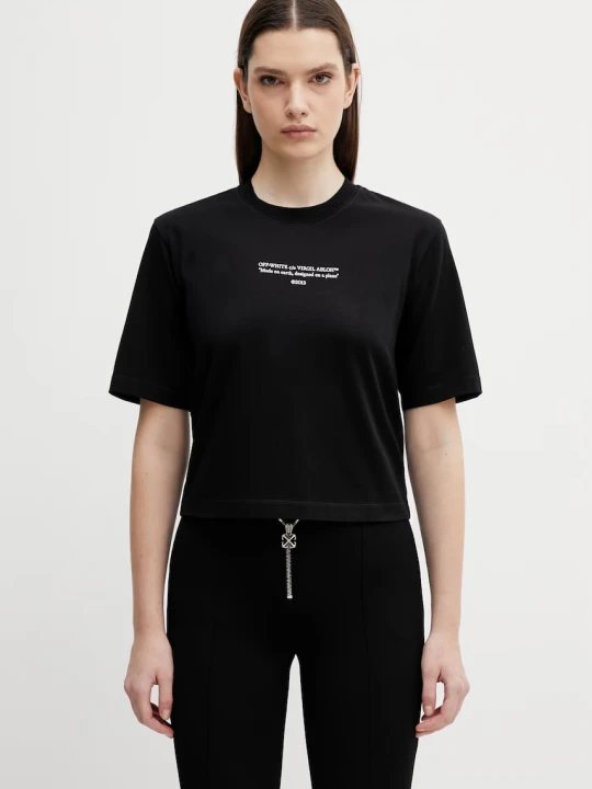 Zdjęcie produktu Off-White t-shirt bawełniany Statement Boxy Off White
