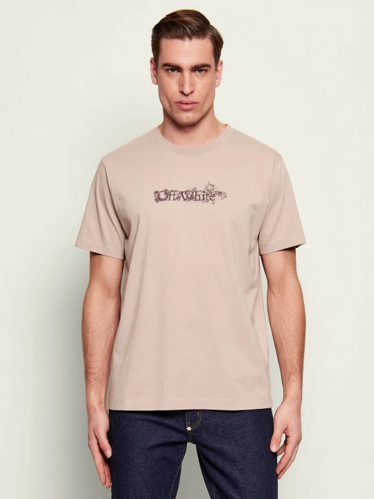 Zdjęcie produktu OFF-WHITE T-shirt HERALDIC TRESHOLD ARROWS | Slim Fit Off White beżowy