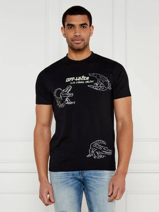 Zdjęcie produktu OFF-WHITE T-shirt Paradis | Slim Fit Off White czarny
