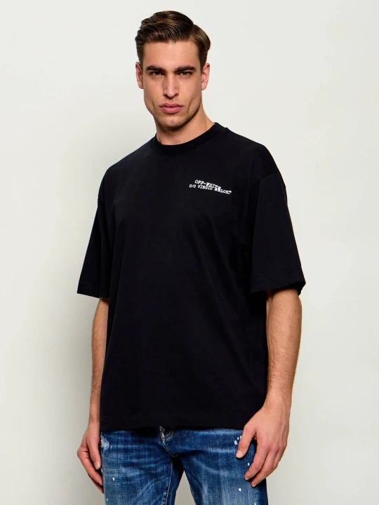 Zdjęcie produktu OFF-WHITE T-shirt TYPE MACHINE ARROW | Relaxed fit Off White czarny