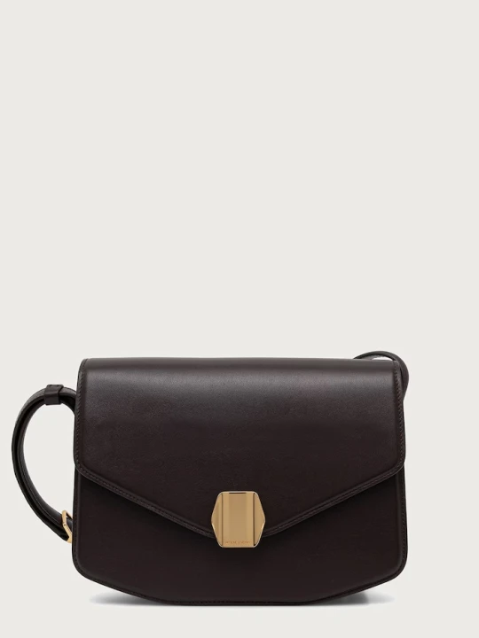 Zdjęcie produktu Officine Generale torebka crossbody damska skórzana LE JUNEBAG Officine Générale brązowy