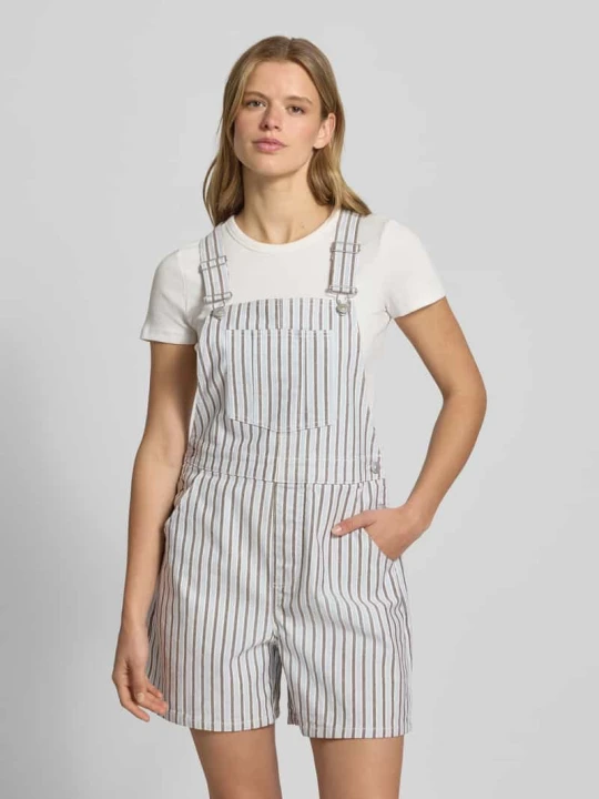 Zdjęcie produktu Ogrodniczki z mieszanki bawełny w kroju regular fit model 'BILLO' Pieces Jasnoniebieski