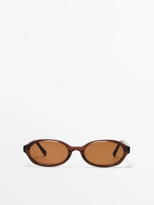 Zdjęcie produktu Okrągłe Okulary Przeciwsłoneczne - Brązowy - Massimo Dutti - Female