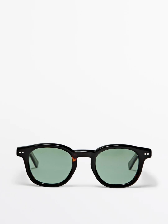 Zdjęcie produktu Okrągłe Okulary Przeciwsłoneczne - Brązowy - Massimo Dutti - Male