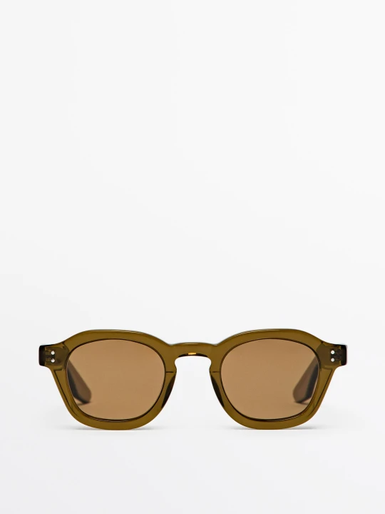 Zdjęcie produktu Okrągłe Okulary Przeciwsłoneczne - Pomarańczowy - Massimo Dutti - Male