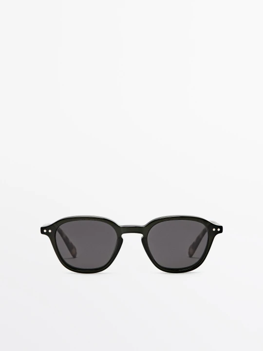 Zdjęcie produktu Okrągłe Okulary Przeciwsłoneczne - Zielony - Massimo Dutti - Male