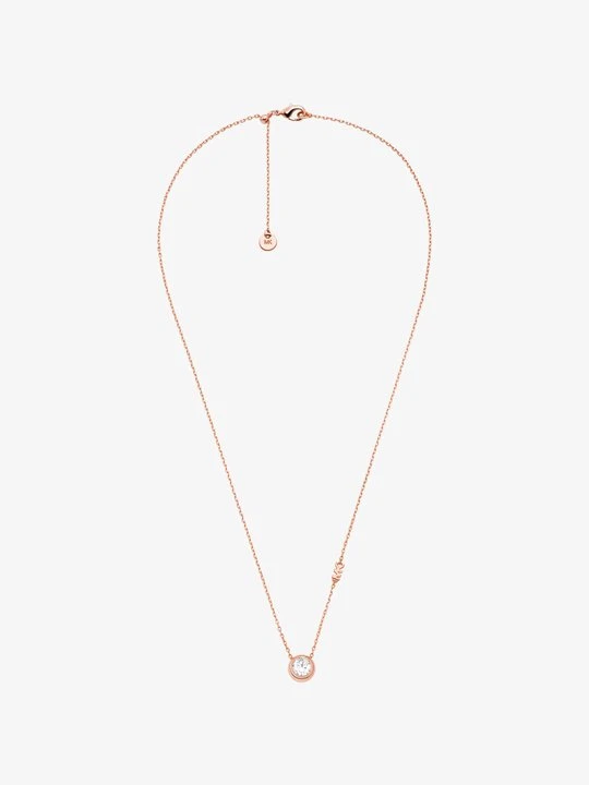 Zdjęcie produktu Okrągły naszyjnik z wisiorkiem z kamienia Michael Kors ROSE GOLD (Różowozłoty)