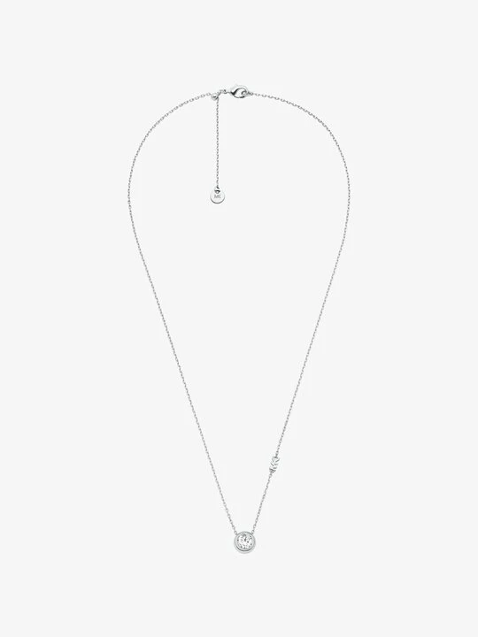Zdjęcie produktu Okrągły naszyjnik z wisiorkiem z kamienia Michael Kors SREBRNY (Srebrny)