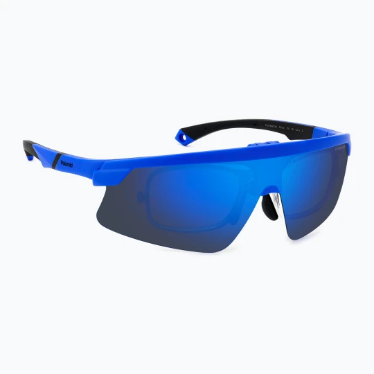 Zdjęcie produktu Okulary przeciwsłoneczne męskie Polaroid PLD 7056/CI/S matt blue/blue mirror polarized