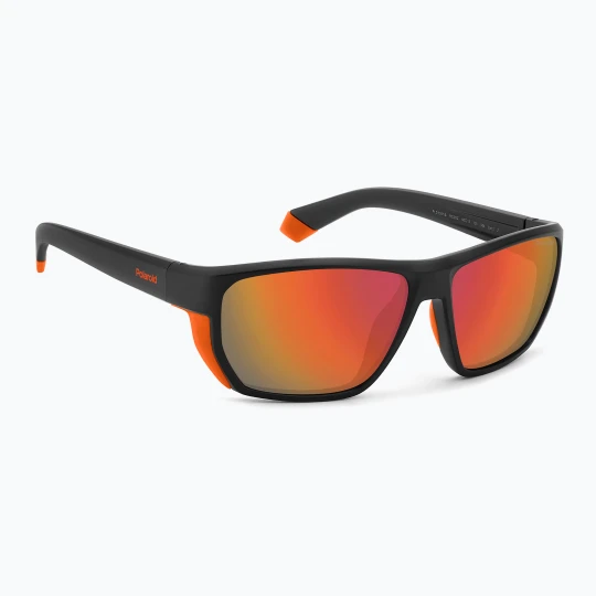 Zdjęcie produktu Okulary przeciwsłoneczne męskie Polaroid PLD 7057 / S matte black orange / red multilayer polarized