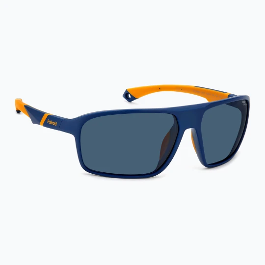 Zdjęcie produktu Okulary przeciwsłoneczne męskie Polaroid PLD 7058 / S matte blue / blue polarized high contrast Granatowy