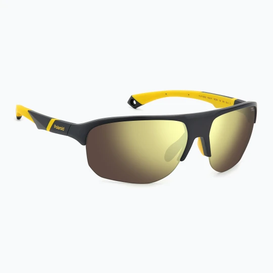Zdjęcie produktu Okulary przeciwsłoneczne męskie Polaroid PLD 7059 / S matte black yellow / gold polarized high contrast
