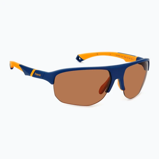 Zdjęcie produktu Okulary przeciwsłoneczne męskie Polaroid PLD 7059 / S matte blue orange / brown polarized high contrast Granatowy