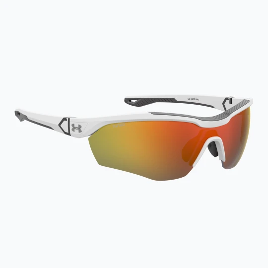 Zdjęcie produktu Okulary przeciwsłoneczne męskie Under Armour Yard Pro matte white / orange multilayer oleophobic