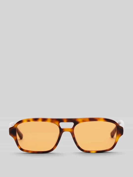 Zdjęcie produktu Okulary przeciwsłoneczne pilotki model 'BURT' MessyWeekend Ciemnobrązowy