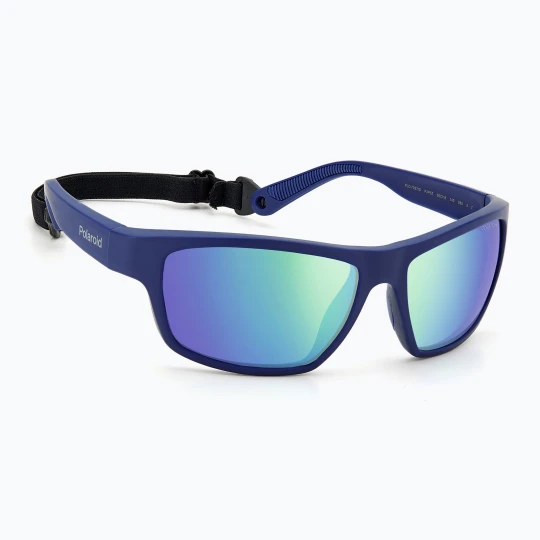 Zdjęcie produktu Okulary przeciwsłoneczne Polaroid PLD 7037 / S matt blue / greygreen mirror polarized Granatowy