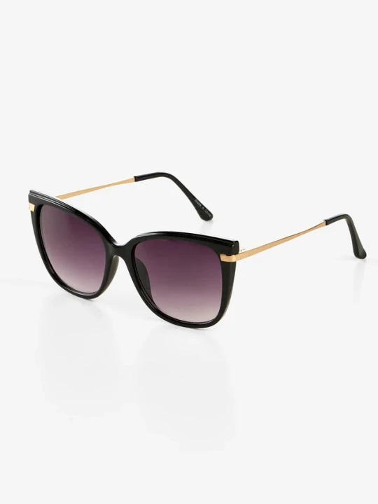 Zdjęcie produktu Okulary przeciwsłoneczne typu motyl BonPrix czarny