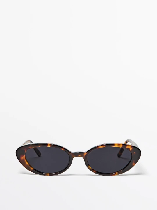 Zdjęcie produktu Okulary Przeciwsłoneczne Z Efektem Rogowym - Brązowy - - Massimo Dutti - Female