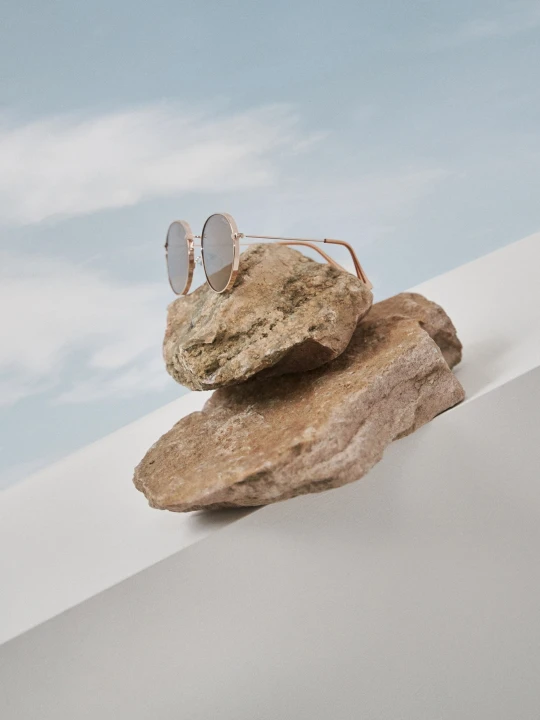 Zdjęcie produktu Okulary z metalowymi oprawkami różowe Moodo