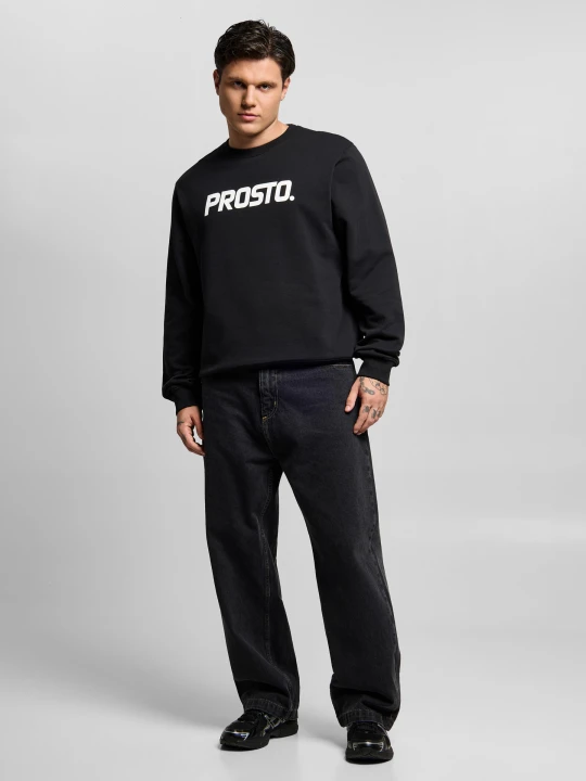 Zdjęcie produktu Old Logo bluza bez kaptura regular męska czarna Klasyk