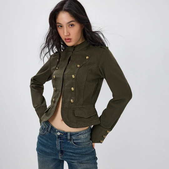 Zdjęcie produktu Oliwkowa kurtka typu napoleon jacket House oliwkowy