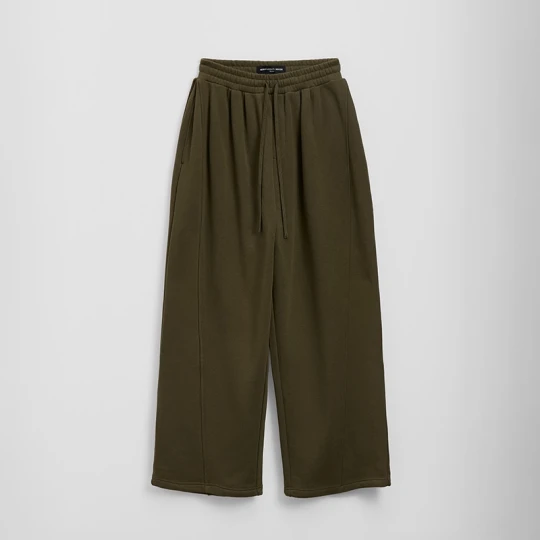 Zdjęcie produktu Oliwkowe spodnie dresowe super baggy z grubej dzininy heavy weight House khaki