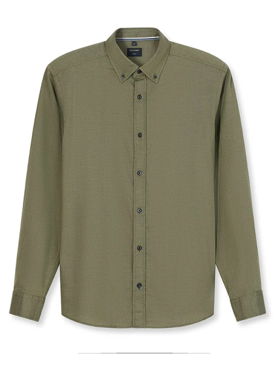 Zdjęcie produktu OLYMP Koszula "Casual" - Regular fit - w kolorze oliwkowym rozmiar: XS