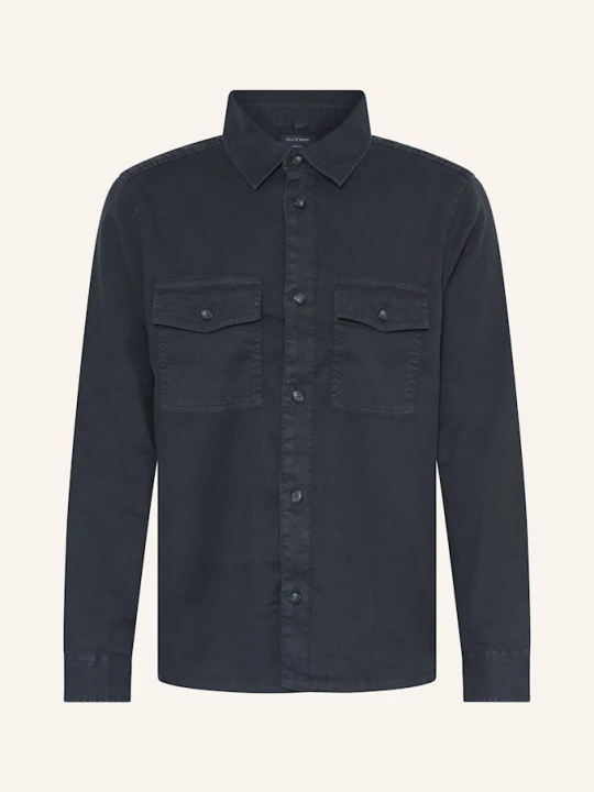 Zdjęcie produktu Olymp Koszula Wierzchnia Casual Regular Fit Z Lnem blau GRANATOWY
