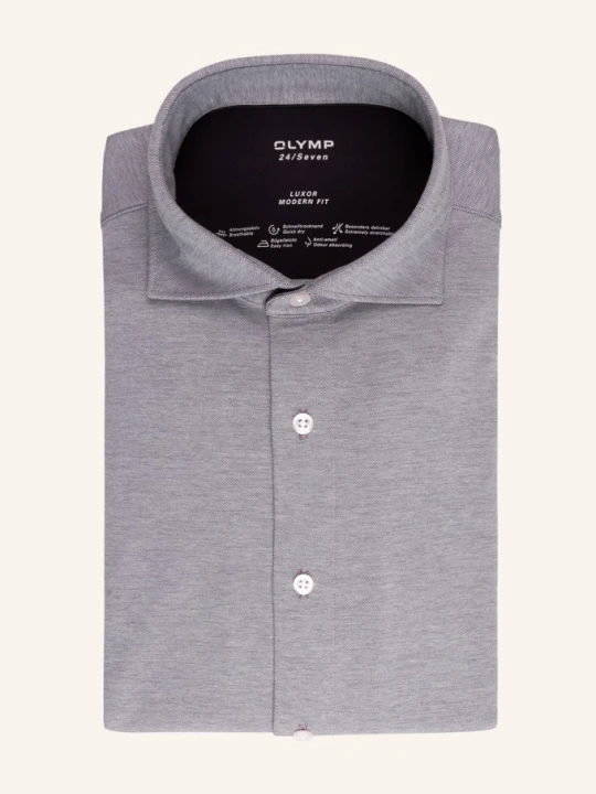 Zdjęcie produktu Olymp Koszula Z Dżerseju Luxor 24 / Seven Modern Fit grau SZARY