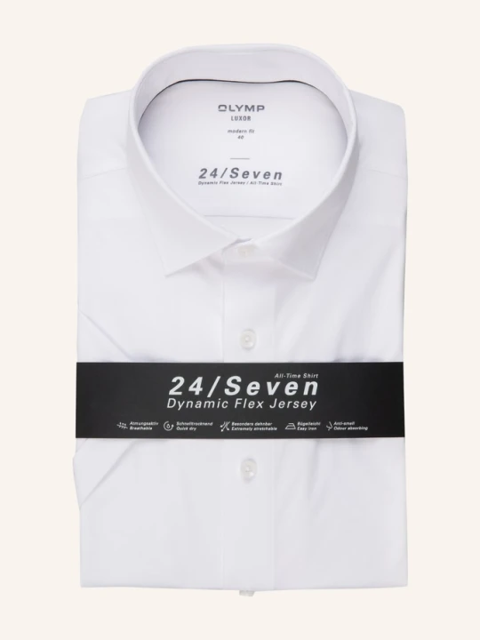 Zdjęcie produktu Olymp Koszula Z Krótkim Rękawem Luxor 24 / Seven Modern Fit weiss BIAŁY