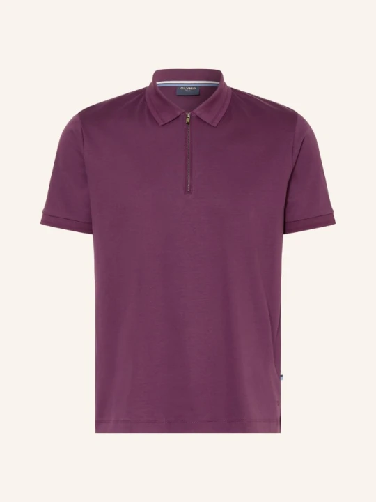 Zdjęcie produktu Olymp Koszulka Polo Z Dżerseju Casual Comfort Fit lila CIEMNOCZERWONY