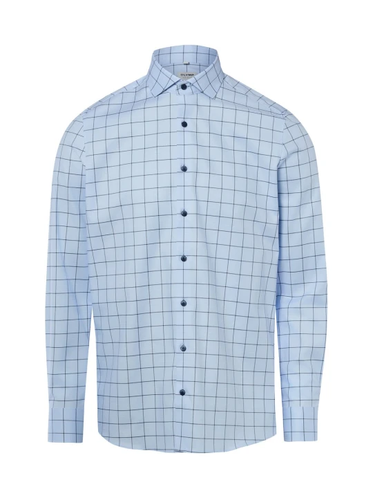 Zdjęcie produktu Olymp Level Five Koszula Mężczyźni Slim Fit Bawełna niebieski