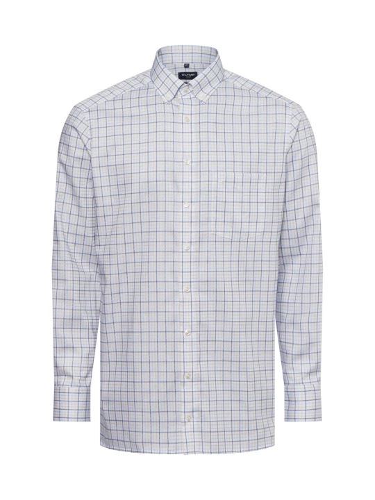Zdjęcie produktu OLYMP Luxor modern Fit Koszula Mężczyźni Modern Fit Bawełna wielokolorowy | beżowy | szary | niebieski