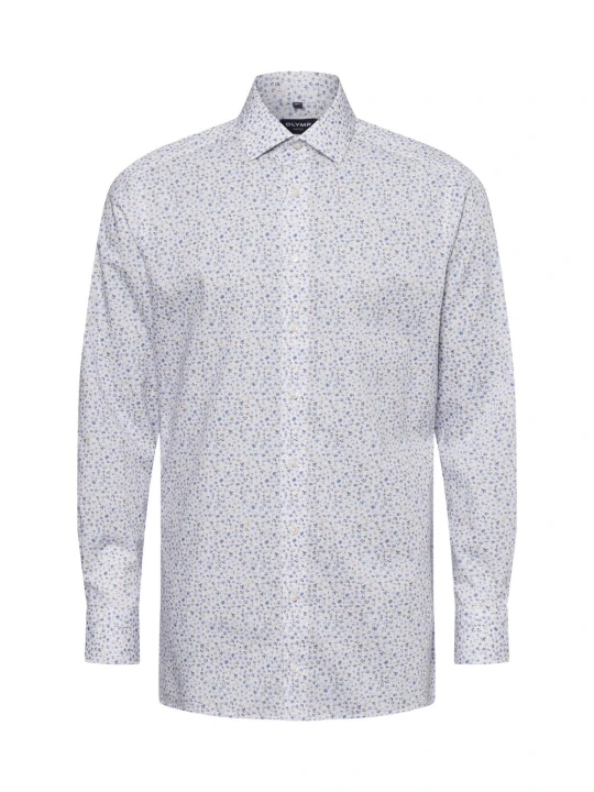 Zdjęcie produktu OLYMP Luxor modern Fit koszula biznesowa - Modern Fit Mężczyźni Modern Fit Bawełna biały | niebieski