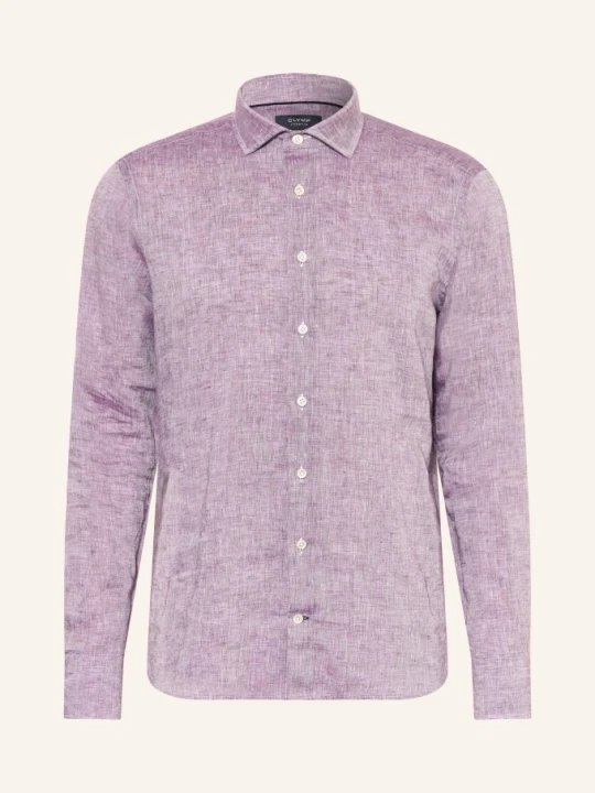 Zdjęcie produktu Olymp Signature Koszula Lniana Signature Casual Tailored Fit lila FUKSJA