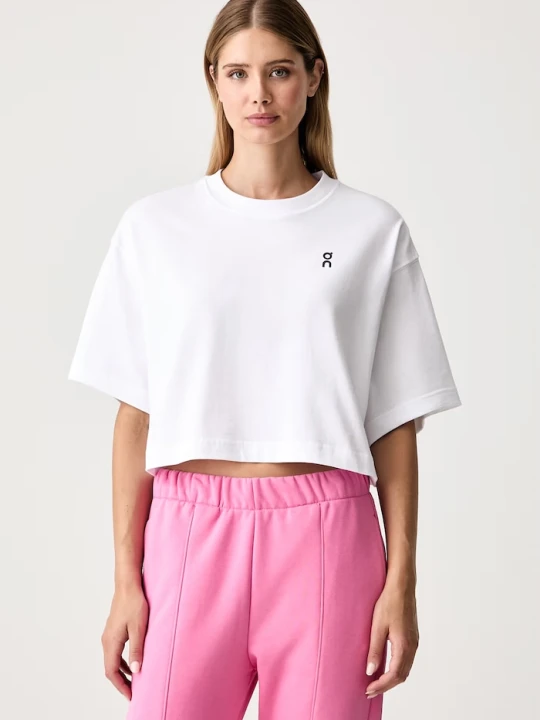 Zdjęcie produktu On crop top damski bawełniany Club Boxy biały