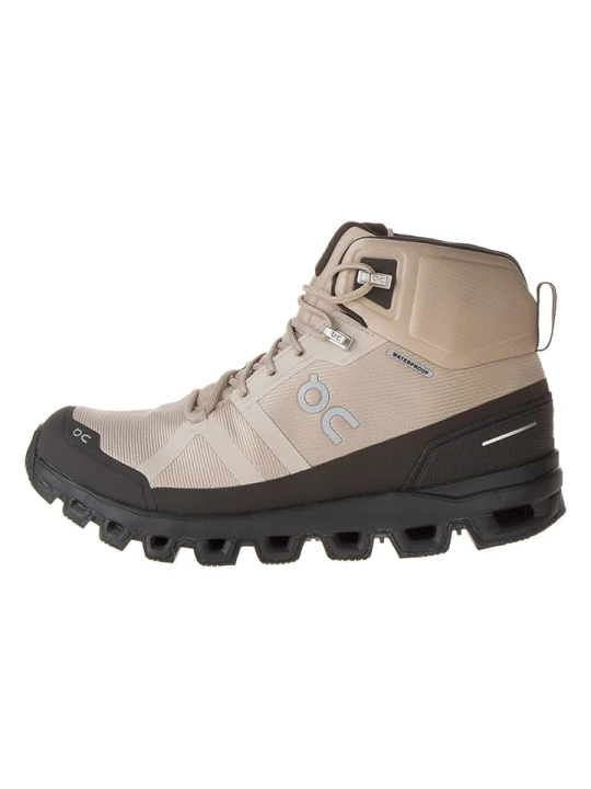 Zdjęcie produktu ON RUNNING Botki turystyczne "Cloudrock Waterproof" w kolorze beżowym rozmiar: 40 On-running