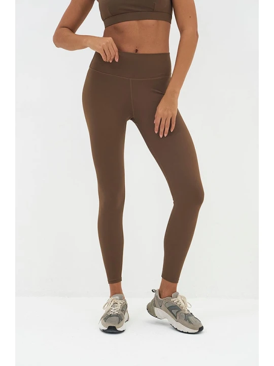 Zdjęcie produktu Onamaste Legginsy sportowe "Geneva" w kolorze brązowym rozmiar: S / M