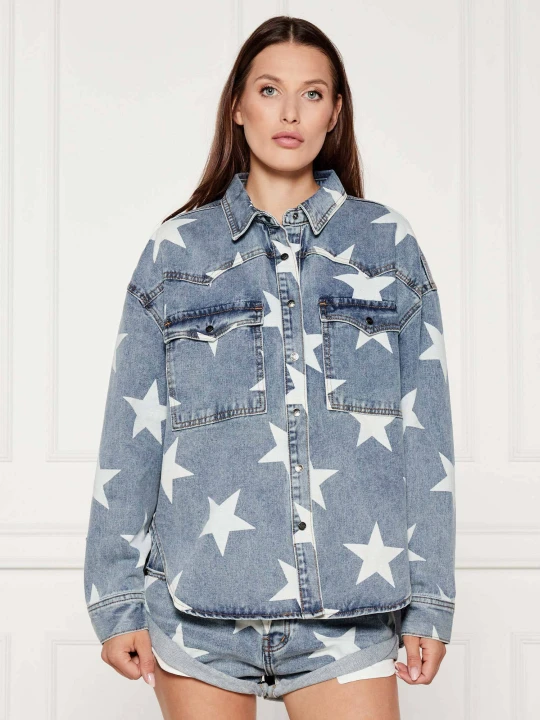 Zdjęcie produktu One Teaspoon Jeansowa koszula DARIA | Oversize fit niebieski