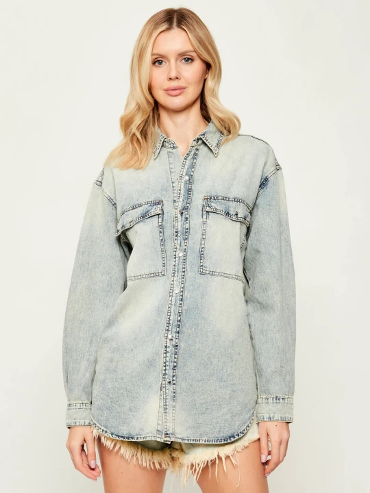 Zdjęcie produktu One Teaspoon Jeansowa koszula ESSENTIAL | Oversize fit błękitny