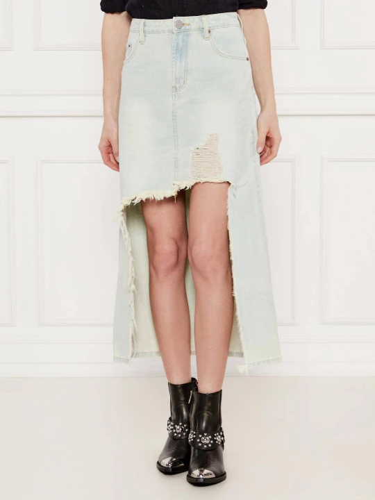 Zdjęcie produktu One Teaspoon Jeansowa spódnica LE SURF | high waist błękitny