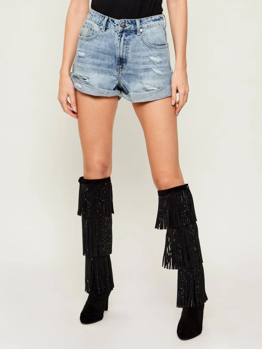 Zdjęcie produktu One Teaspoon Jeansowe szorty BANDITS | Slim Fit | high waist niebieski
