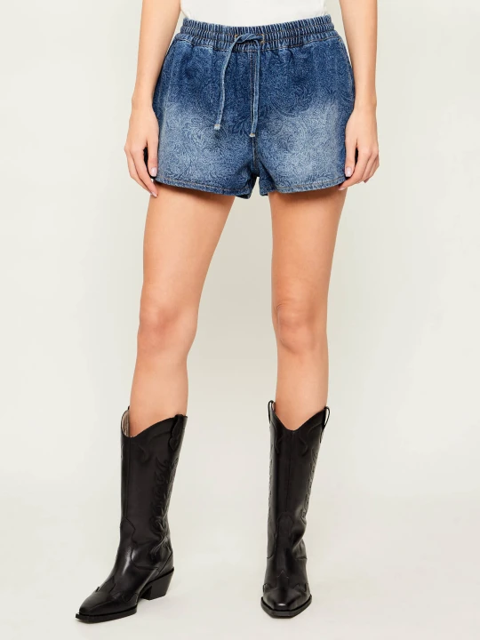 Zdjęcie produktu One Teaspoon Jeansowe szorty BOXER | Relaxed fit granatowy