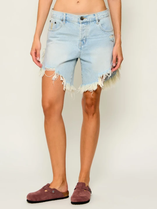 Zdjęcie produktu One Teaspoon Jeansowe szorty Frankies | Relaxed fit | low waist błękitny