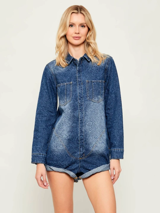 Zdjęcie produktu One Teaspoon Jeansowy kombinezon PROPHECY | Relaxed fit granatowy